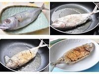 將魚兩面抹上少許的地瓜粉，再放入鍋中香煎至兩面金黃即可