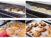 烤箱200度預熱5分鐘後，將餅餬放進烤箱轉上下火180度，25分中左右~(因為是新手，所以很專心盯著烤箱)，待烤好後放涼冷卻，就會變的脆脆的!